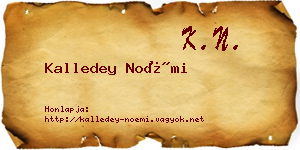 Kalledey Noémi névjegykártya